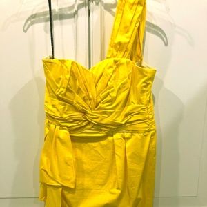 Nanette Lepore, bright yellow dress, size 10